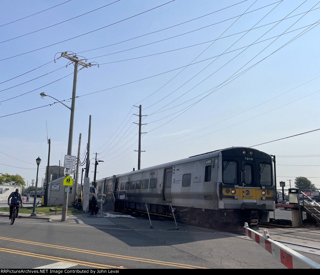 LIRR Train # 6816 about to depart Island Park Station